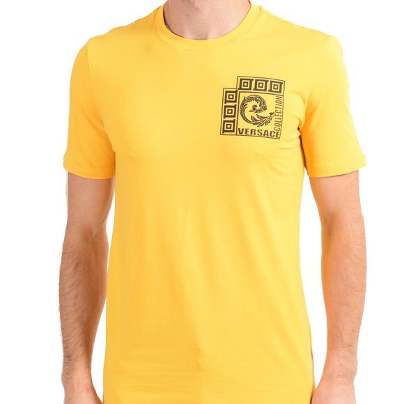 Versace Collection Shirts Versace Collection Yellow Graphic Crewneck Tshirt Poshmark